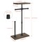 Industrial Free Standing Toilet Paper Rack with 2 Wooden Shelves Rustic Bathroom Organizer, Farmhouse Decor, Easy Assembly, Space-Saving Design
